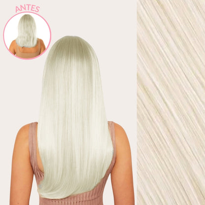 Extensiones Lisas Con Hilo Invisible y clips 55cm
